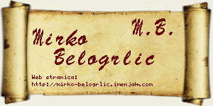 Mirko Belogrlić vizit kartica
